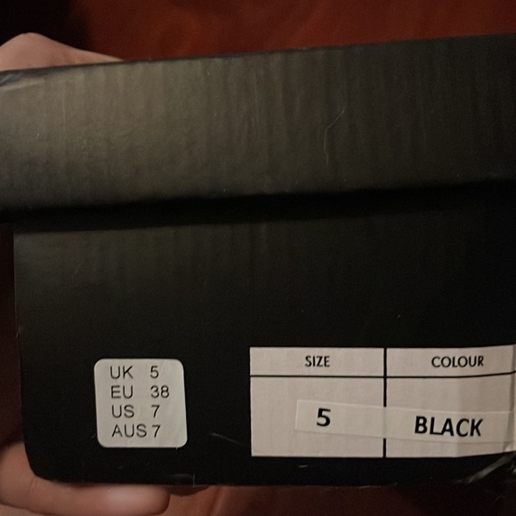 Prettylittlething Black Block Heel Mules Sz 7 - Picture 7 of 7